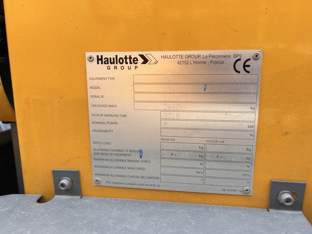 HAULOTTE STAR 10 AC - SN 2038731